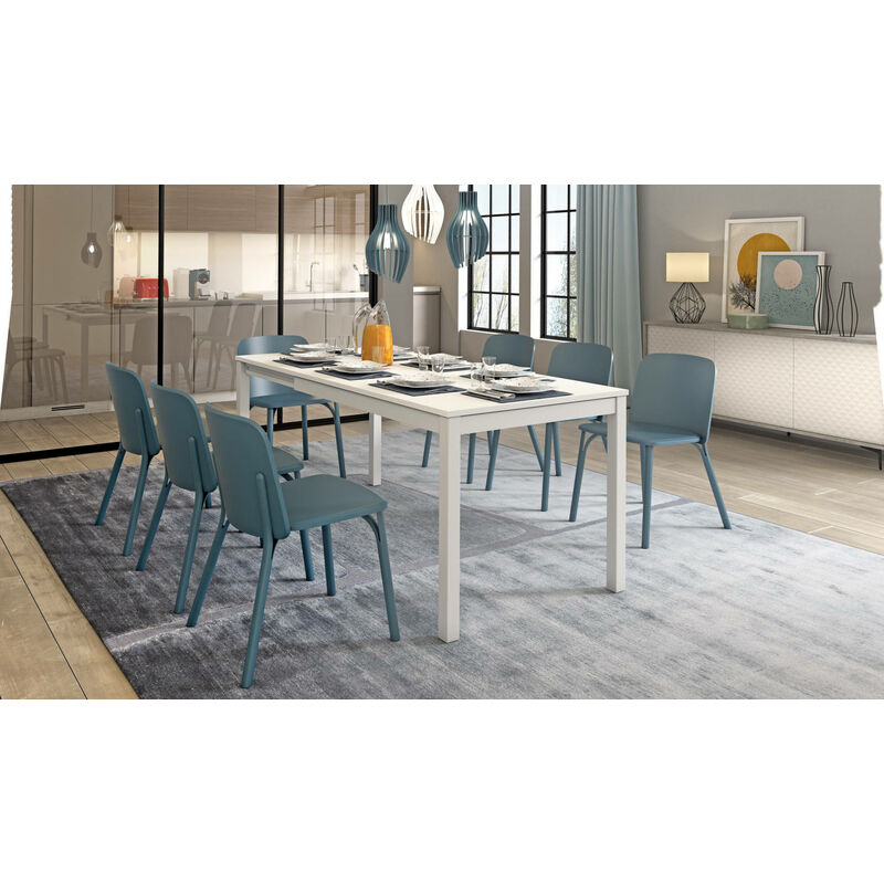 

Dmora Mesa extensible para comedor, 100% Made in Italy, Mesa extensible con patas de metal, Consola moderna con extensión, 121 / 181x81h76 cm, Color