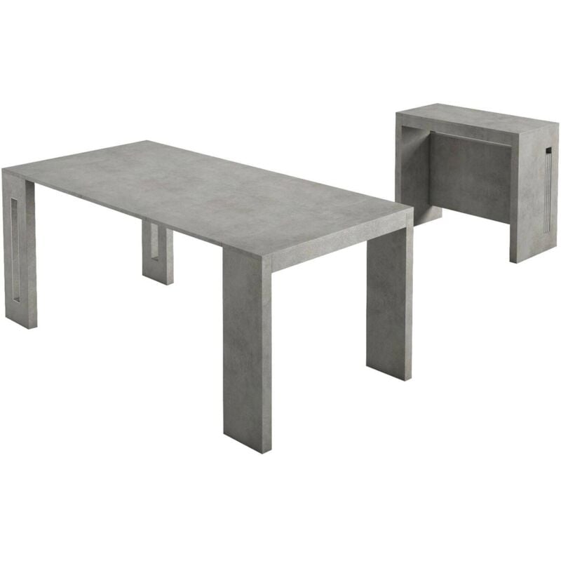 

Dmora Mesa de comedor extensible, Consola extensible, Mesa moderna con extensiones y soporte para extensiones, 100% Made in Italy, cm 80x44 / 186h76,