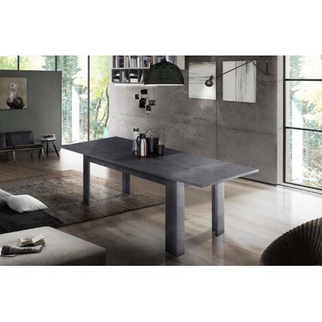 Dmora - Mesa Extensible Dkouamé, Consola extensible hasta 12 plazas Consola extensible 100% Made in Italy cm 160/210x90h75, Pizarra