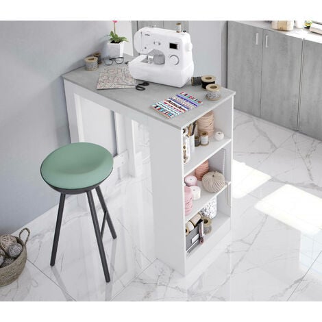Mesa de cocina blanca desplegable - Fanmuebles