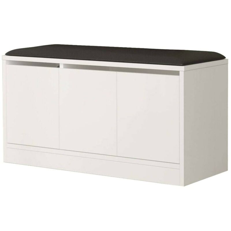 Dmora - Meuble à chaussures Dpirrell, Meuble à chaussures, Armoire d'entrée polyvalente, Rangement pour chaussures, 90x36h46 cm, Blanc