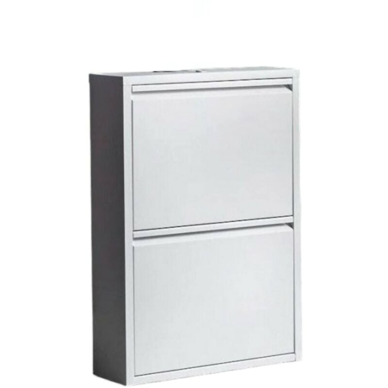 Meuble à chaussures Ezequiel, Meuble à chaussures, Armoire d'entrée polyvalente, Rangement pour chaussures, 50x15h71 cm, Blanc, avec emballage