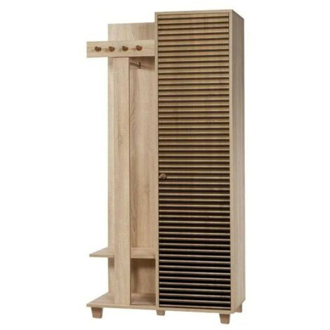 Dmora – Meuble d'entrée Dgaldiol – Console de rangement multifonction – Dimensions 90x36x194 cm – Panneau mélaminé et bois massif - 90x36h194