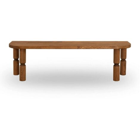 Dmora - Meuble TV Ceres, Buffet de salon, Armoire basse pour TV, Base murale de rangement, 140x35h40 cm, Chêne, avec emballage renforcé