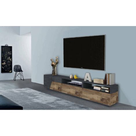 Meuble TV 1 porte en métal L120cm - ABEL