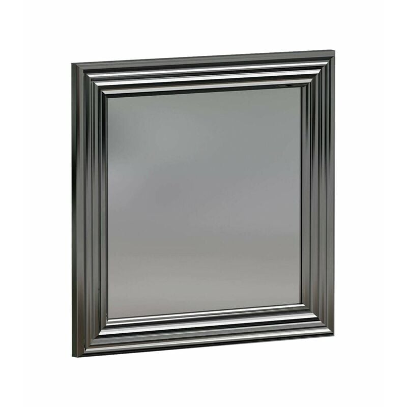 Dmora - Miroir Helion, Verre miroité, Objet d'ameublement mural, Décoration avec miroir, 40x3h40 cm, Argent, avec emballage renforcé
