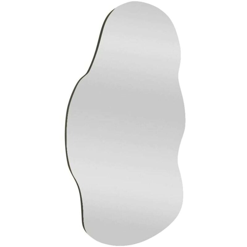 Dmora - Miroir Megrez, Verre miroité, Objet d'ameublement mural, Décoration avec miroir, 40x2h72 cm, Noir, avec emballage renforcé