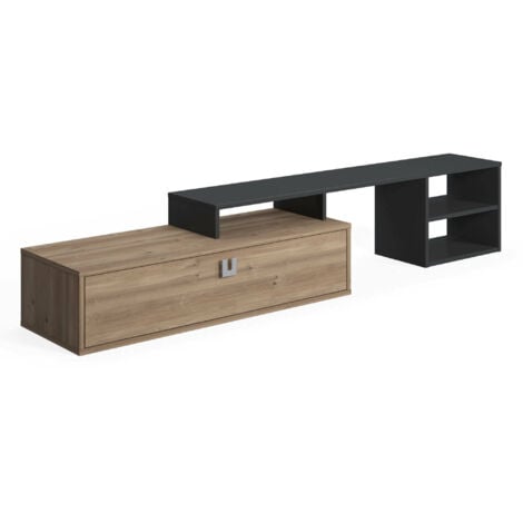 XJZKA Mensola Porta TV sospesa con Porta, Moderna Console multimediale in  Legno a Parete portaoggetti pensile Mobile Porta TV per Router per scatole  Cavi-Bianco 140 cm (55 Pollici)/D/140 : : Casa e