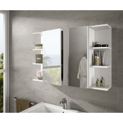 RODRIGO - Armadietto da bagno pensile, lucido, 80 cm, 120 cm, 160 cm, 200 cm,  240 cm, corpo bianco opaco + bianco opaco, 160 x 30 x 25 cm (lunghezza x  altezza x larghezza) : : Casa e cucina