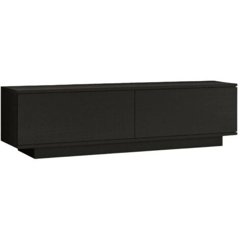 Dmora - Mobile porta TV Goro, Credenza da soggiorno, Armadio basso per TV, Base parete attrezzata, 140x36h38 cm, Nero