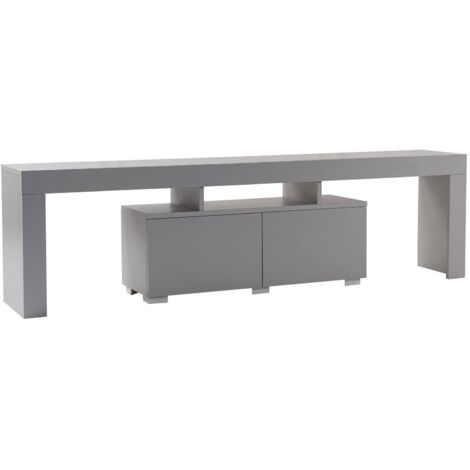 Dmora - Mobile porta TV Govone, Credenza da soggiorno, Armadio basso per TV, Base parete attrezzata, 180x31 h50 cm, Grigio