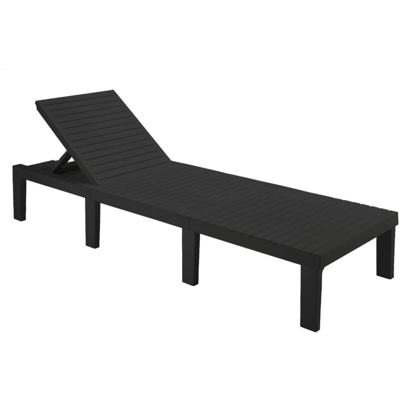 

Tumbona de exterior modular Dmora, solárium, sin cojines, Made in Italy, 65x195x78cm, Color antracita
