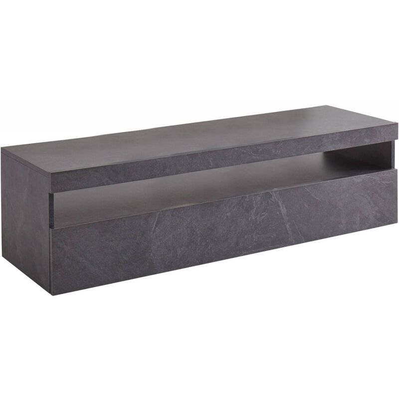 

Mueble de salón para TV Made in Italy, soporte para TV con 1 puerta, soporte para TV para salón, 130x45h36 cm, color gris ceniza - Dmora