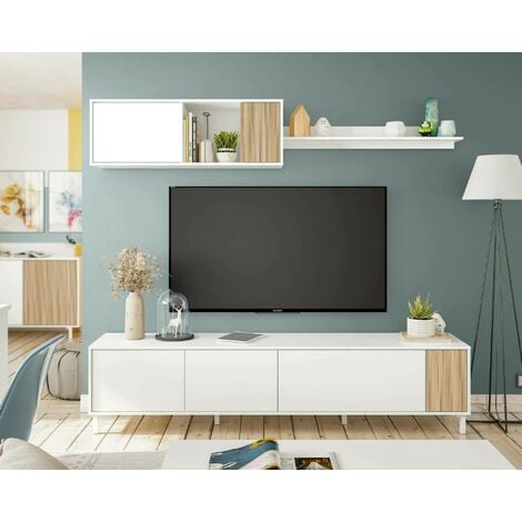 Mueble de Salón Blanco / Roble Tris 1 - Compra Online