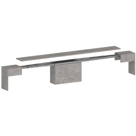 Dmora - Panca Ubertino, Seduta per tavolo da pranzo, Panca singola allungabile, 290x25h45 cm, Grigio