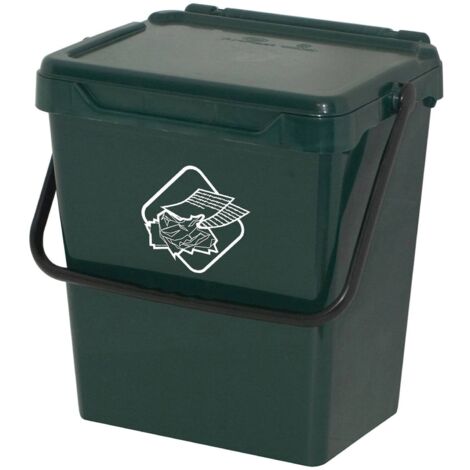 Dmora - Pattumiera Fosca, Cestino portarifiuti, Bidone per raccolta differenziata, Cestino spazzatura, 100% Made in Italy, 40x31h39 cm, Verde