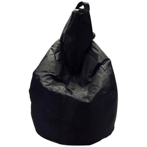 Dmora Poltrona a sacco a tinta unita, colore nero, Misure 80 x 120 x 80 cm, con imballo rinforzato