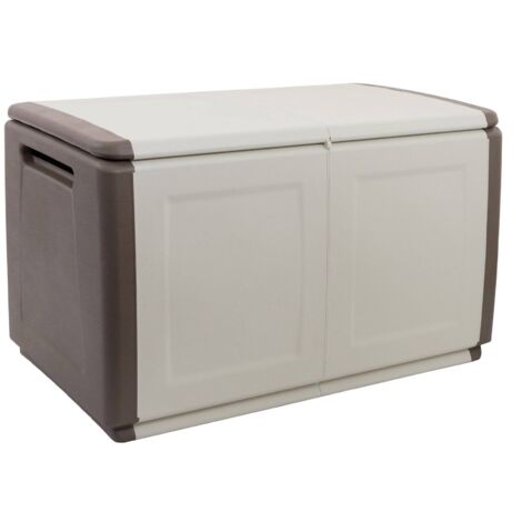 Dmora Polypropylen Mehrzwec kbehälter Kofferraum, in voller Länge, 100% Made in Italy, 96x53h57 cm, hellgraue Farbe