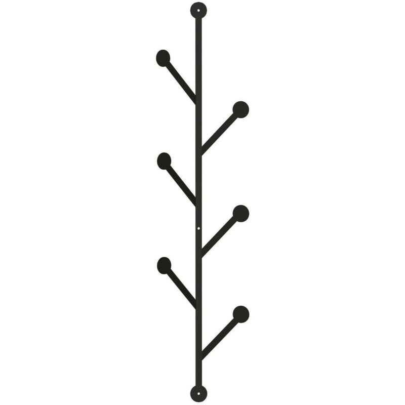 Dmora - Portemanteau Dpasin, Portemanteau, Surmatelas, Cintre mural, 22x5h94 cm, Noir