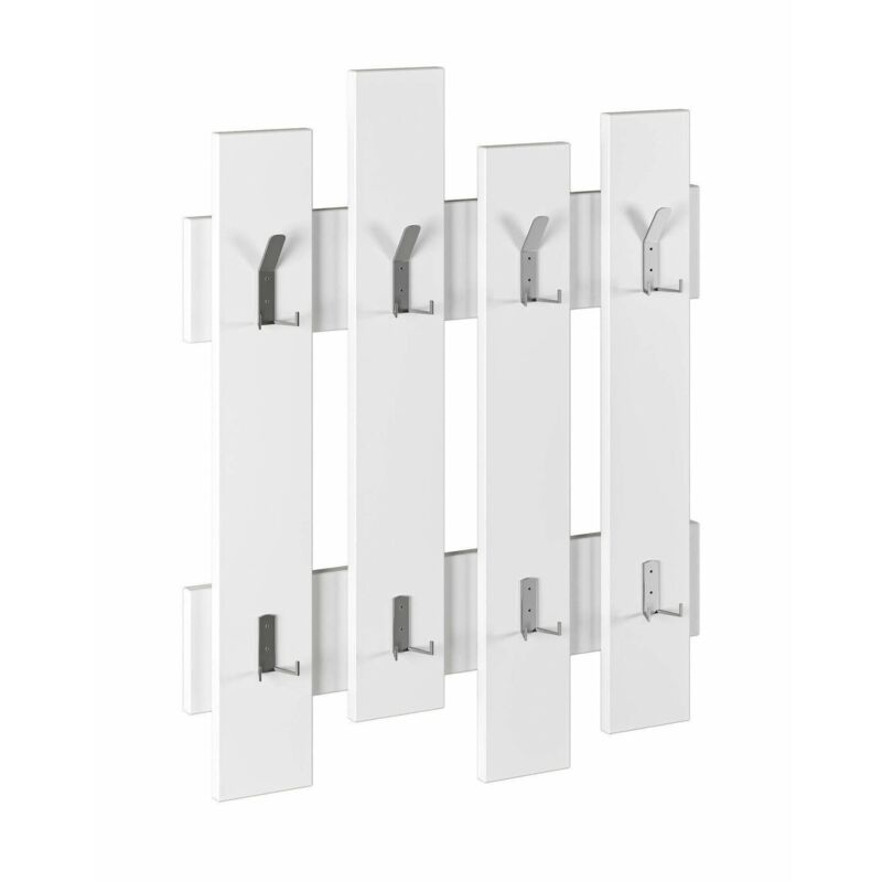 Dmora - Portemanteau Zenith, Portemanteau, Surmatelas, Cintre mural, 64x4h79 cm, Blanc, avec emballage renforcé