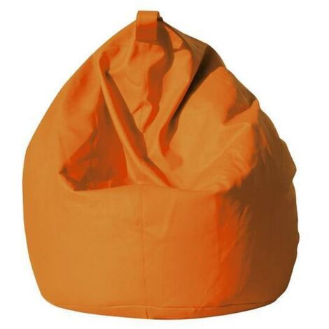 Dmora Pouf a sacco elegante, colore arancione, Misure 80 x 120 x 80 cm, con imballo rinforzato