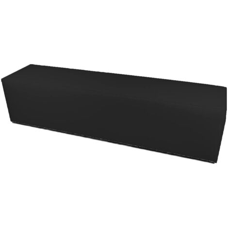Dmora - Pouf Abra, Poltrona multiuso, Poltroncina sacco, Pouf poggiapiedi, Made in Italy, 180x40 h42 cm, Nero