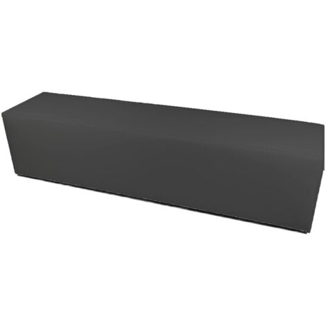 Dmora - Pouf Apecchio, Mehrzwecksessel, Sitzsack, Hockerhocker, Made in Italy, 180x40 h42 cm, Grau