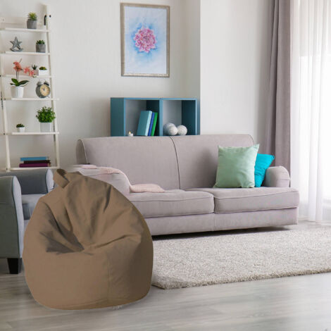 Dmora Pouf élégant, couleur beige, Dimensions 80 x 120 x 80 cm, avec emballage renforcé