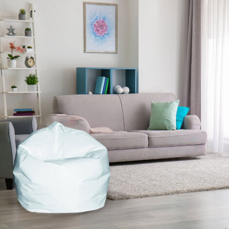 Dmora Pouf élégant, couleur blanche, Mesure 65 x 50 x 65 cm