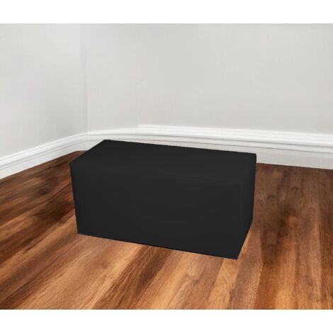 Dmora - Puf Aceto, Sillón multiusos, Puf, Puf reposapiés, Made in Italy, 90x40 h42 cm, Negro