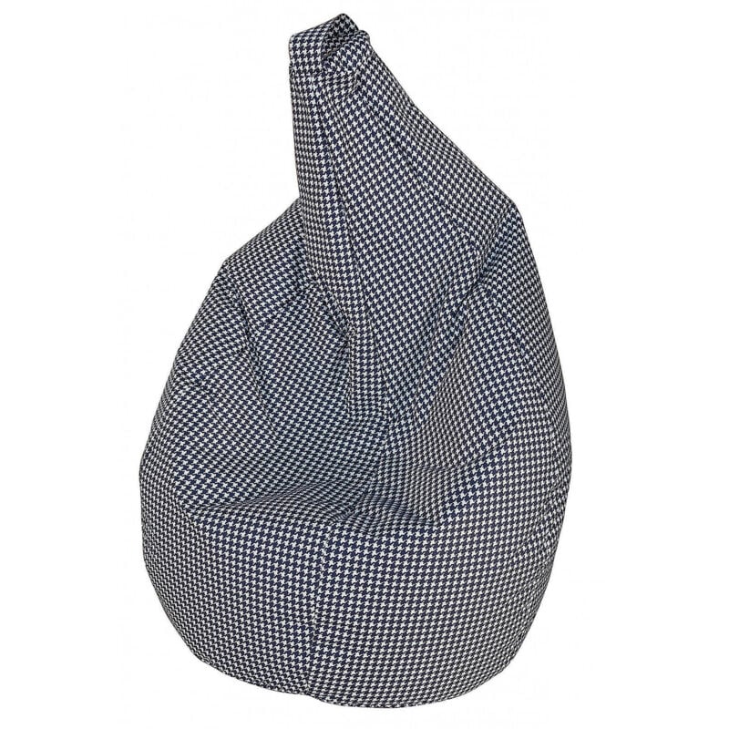 

Puf con motivo 'Pied de poule', blanco y negro, Medidas 80 x 120 x 80 cm - Dmora