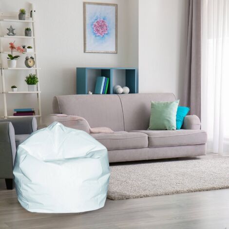 Dmora Puf elegante, color blanco, Medidas 65 x 50 x 65 cm, con embalaje reforzado