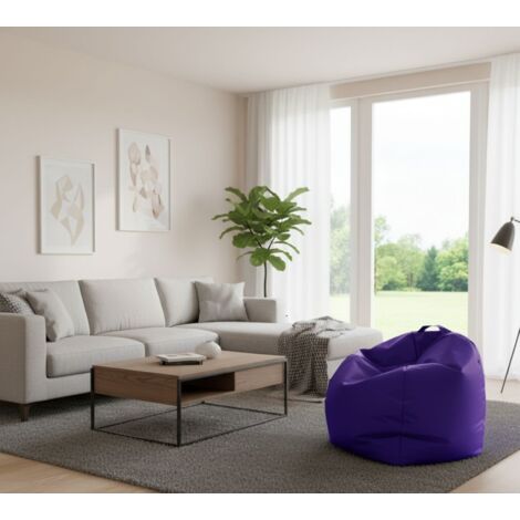 Dmora Puf elegante, color morado, Medidas 65 x 50 x 65 cm, con embalaje reforzado
