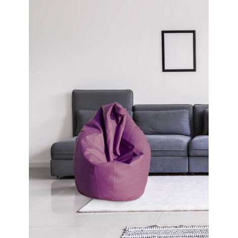 Dmora Puf elegante, color morado, Medidas 80 x 120 x 80 cm, con embalaje reforzado