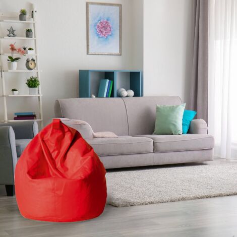 Dmora Puf elegante, color rojo, Medidas 80 x 120 x 80 cm, con embalaje reforzado