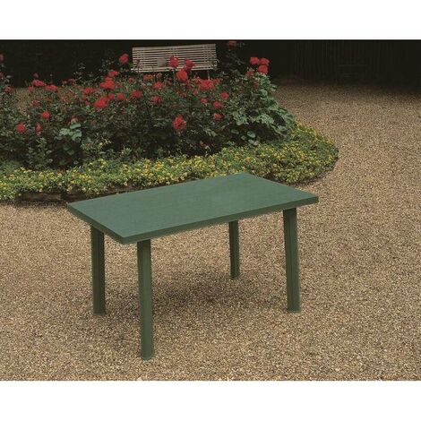 Dmora Rechteckiger Gartentisch, Made in Italy, 126x76x72 cm, Farbe Grün
