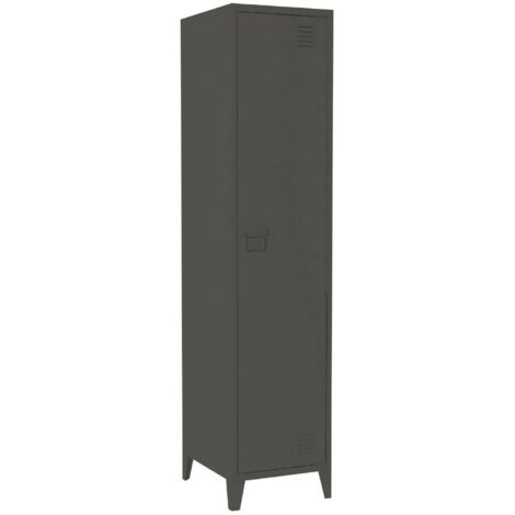 Dmora - Säulenschrank Mirtillo, Schrank für Badezimmer oder Küche, Multifunktionaler Hochschrank, Mehrzweckschrank, 38x38 h180 cm, Schiefer