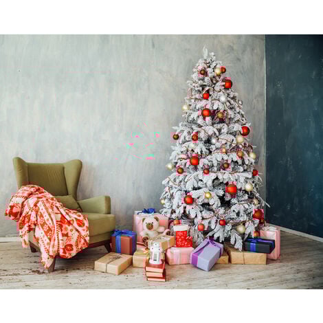 Sapin de Noël "Maria", blanchi à la chaux, extra-épais