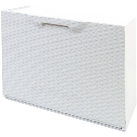 Dmora - Scarpiera Aseo, Porta scarpe salvaspazio , Scarpiera da ingresso , Armadio scarpiera a 1 anta, 100% Made in Italy, 51x17h40 cm, Bianco
