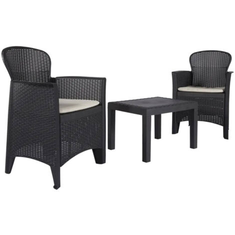 CASARIA Salotto da Giardino XL Polyrattan Divano Esterno Mobili Outdoor  Lounge Salottino Angolare Ripiano Extra Nero/