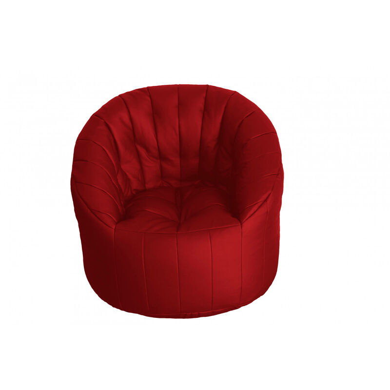 

Sillón tapizado redondo color rojo, Medidas 80 x 80 x 80 cm - Dmora