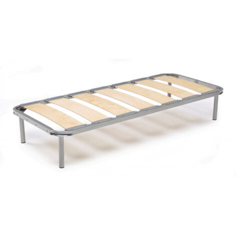 Dmora - Sommier simple Dgrec, Sommier orthopédique à larges lattes, 100% Made in Italy, Cm 80x190h31