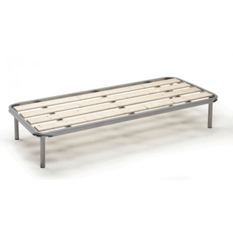 Dmora - Sommier simple Dgregg, Sommier orthopédique à lattes rabotées, 100% Made in Italy, Cm 80x190h31