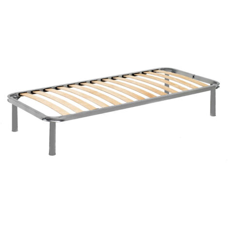 Dmora - Sommier simple Dgrilli, Sommier à lattes orthopédique, 100% Made in Italy, Cm 80x190h31