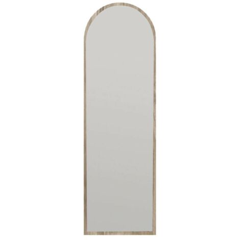 Dmora - Specchio Artus, Specchiera, Articolo d'arredo a muro, Decorazione con specchio, 50x2h160 cm, Noce
