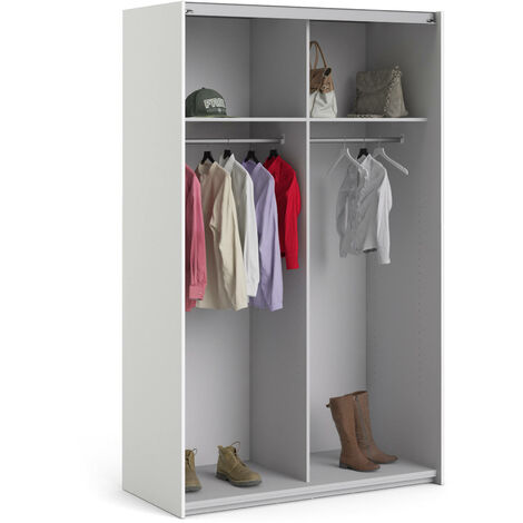 Dmora Struktur f�r Kleiderschrank Kleiderschrank, Begehbarer Kleiderschrank mit Kleiderstange, 122,1x59h200,4 cm, Farbe Wei�