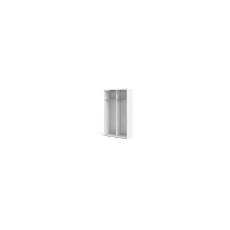 Dmora Struktur für Kleiderschrank, Farbe Weiß, 122,1 x 220,4 x 59 cm