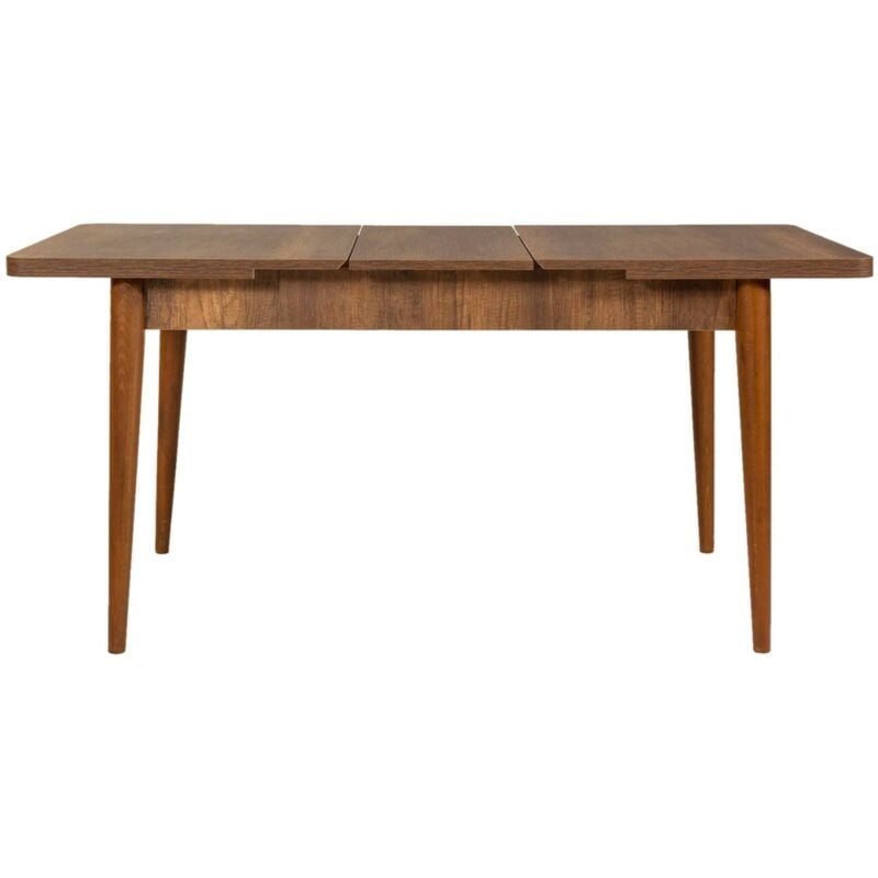 Dmora - Table à rallonge Dgabriel, Table console avec rallonges, Table à manger polyvalente, Etagère de cuisine extensible, 130x80h77 cm, Noyer