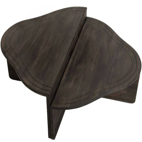 Dmora - Table basse Dmelgrat, Table basse, Porte-revues pour canapé, Etagère de salon, 90x90h40 cm, Anthracite
