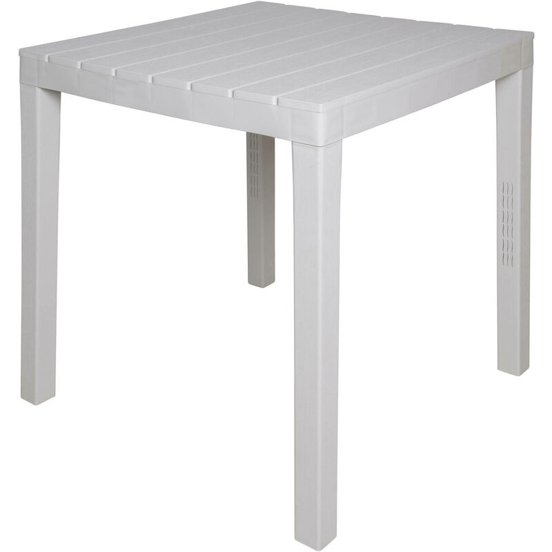 Dmora - Table d'extérieur Dmurill, Table de jardin carrée, Table fixe intérieure et extérieure, 100% Made in Italy, 100% Made in Italy, 78x78h72 cm,